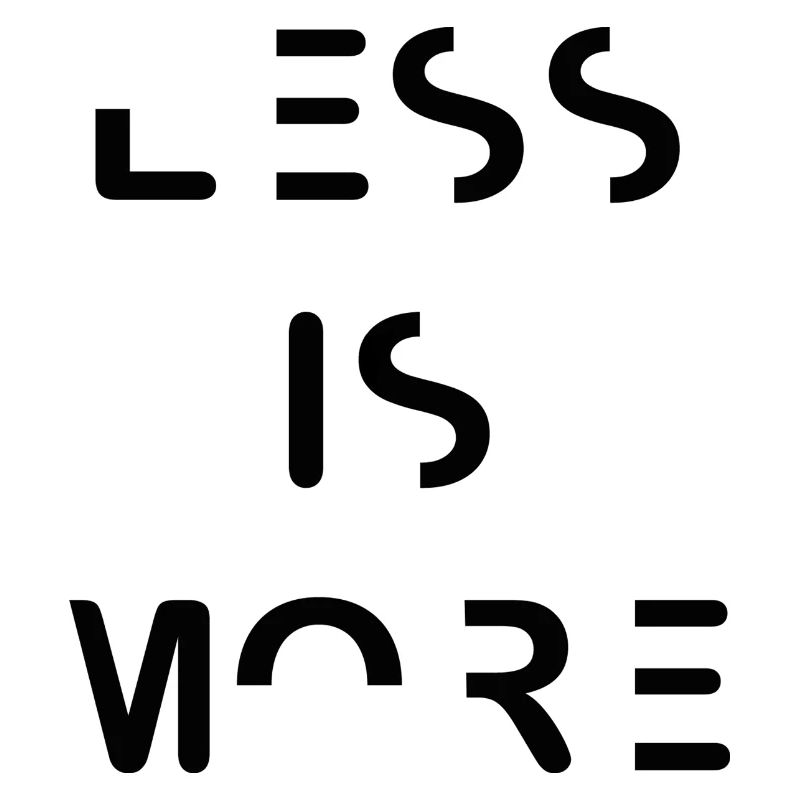 Less is more - Conception typographique minimaliste