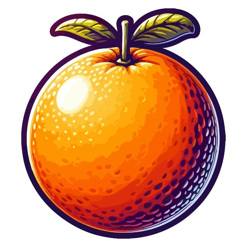 Orange éclatante cartoon