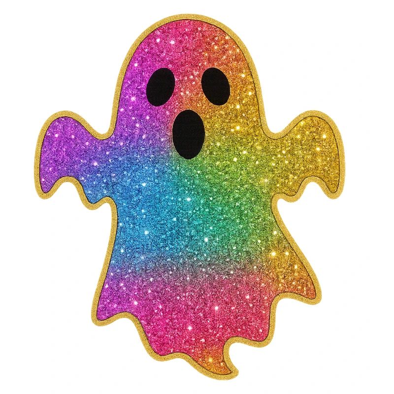 Halloween Rainbow Glitter Ghost