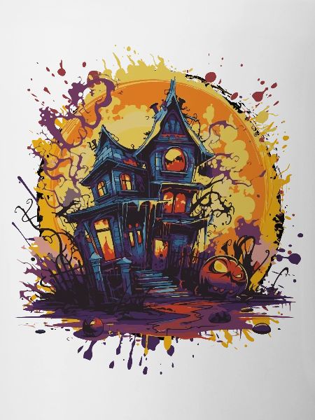 Spukhaus im Halloweenmond
