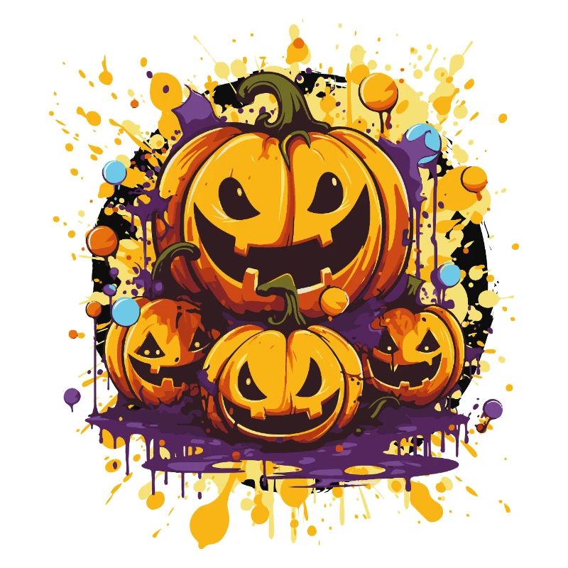 Impression d’art Halloween Pumpkin Trio