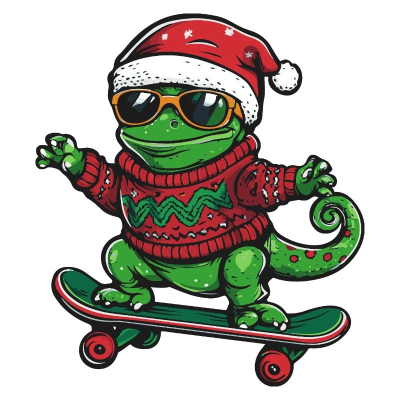 Chameleon Christmas Funny