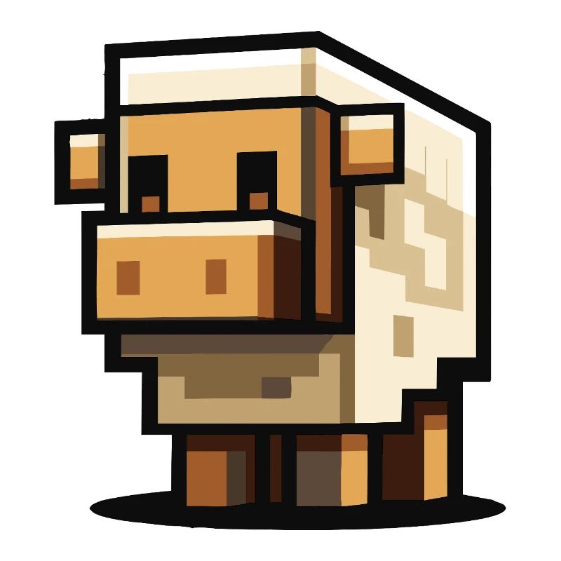 Block Sheep – Süßes Pixel Schaf