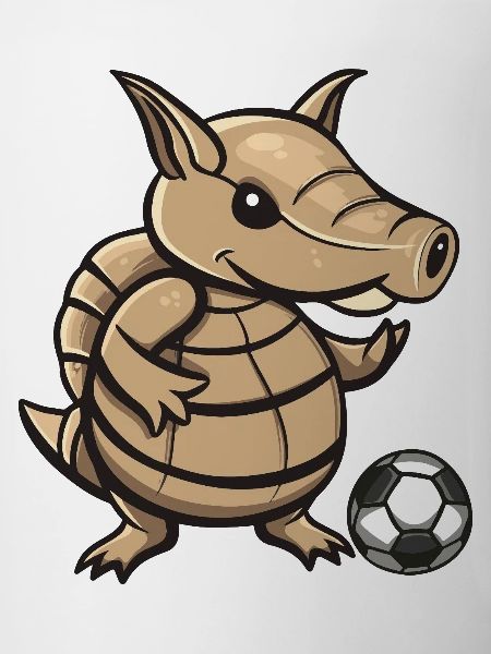 Armadillo Kicker Cartoon Design