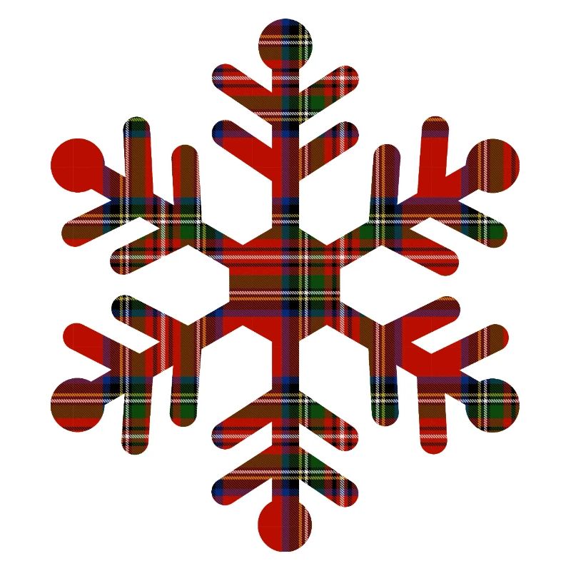 Flocon tartan rouge