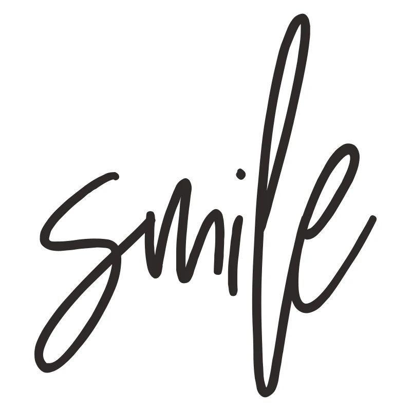 SMILE – Positive text design for a good mood
