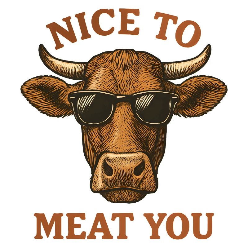Vache avec des lunettes de soleil – Sympa de te dévorer