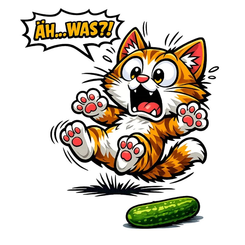 Lustige Katze Äh was Spruch Geschenk