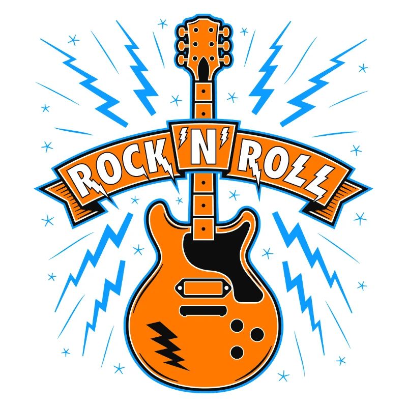Bannière Rock’N’Roll avec guitare