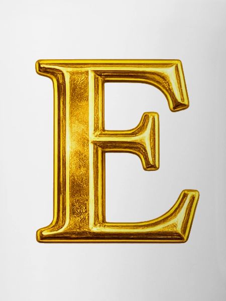 Golden E Monogram Design