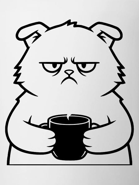 Nasty Cat Coffee Outline