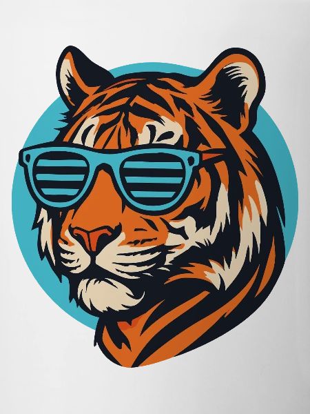 Tiger mit Sonnenbrille Pop Art