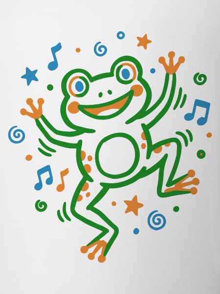 Dancing frog with music