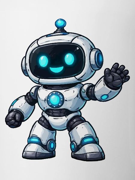 Little Neon Robot Greeting