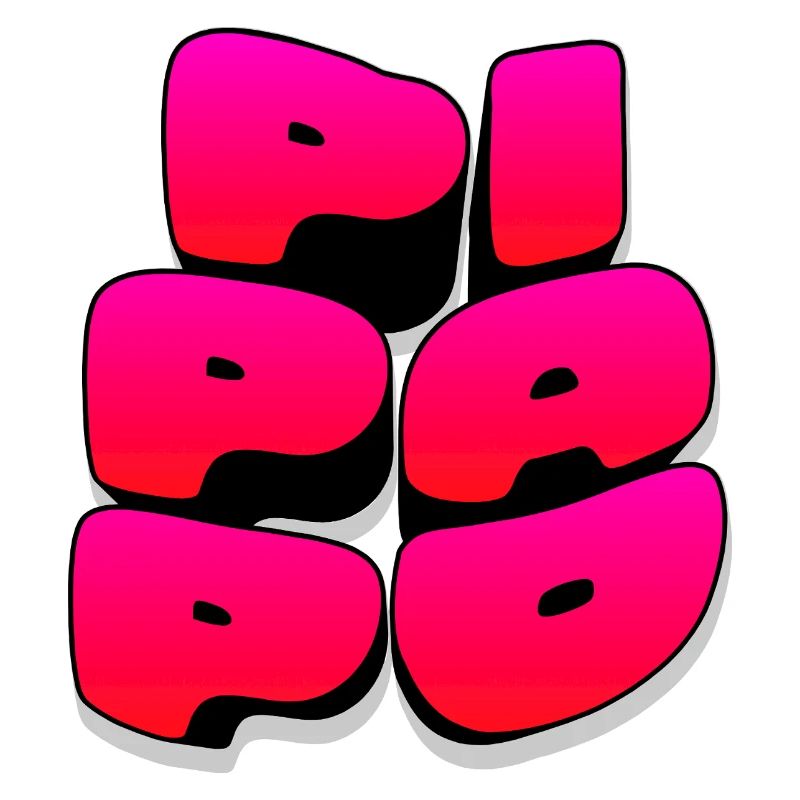 Pi Pa Po Pido Pop Gradient Blockschrift
