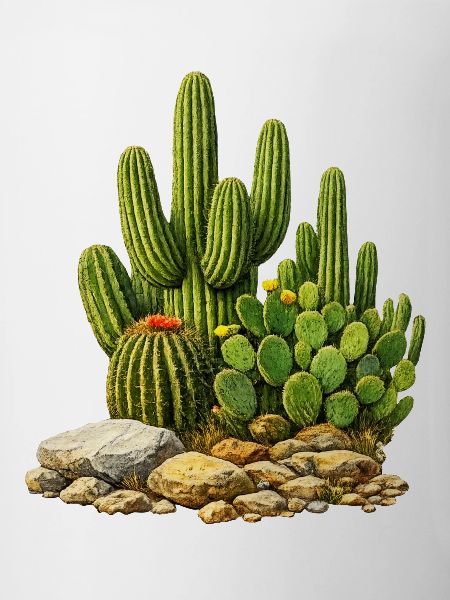 Cactus avec des fleurs