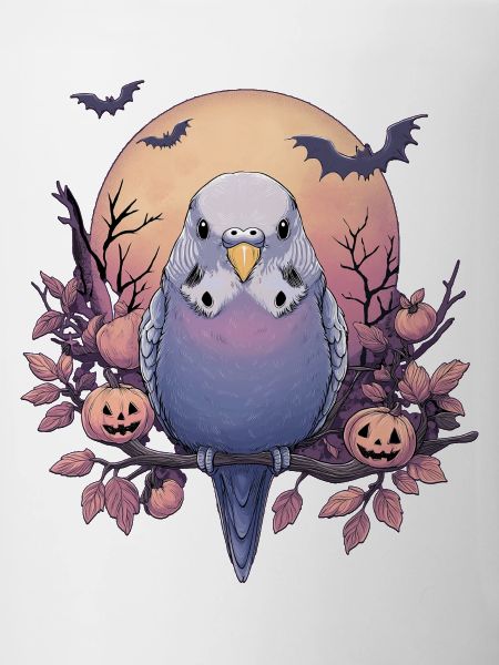 Wellensittich Halloween