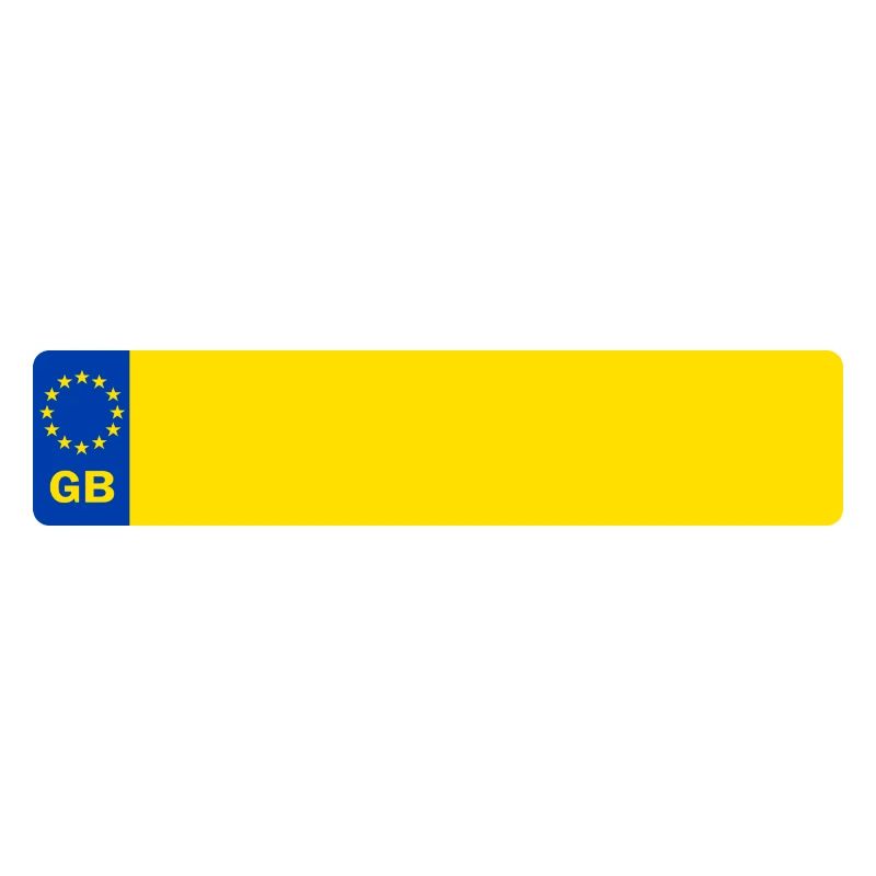 plaque d'immatriculation GB