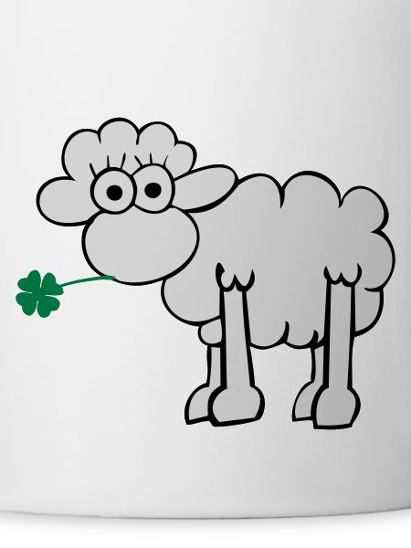 Sheep with clover