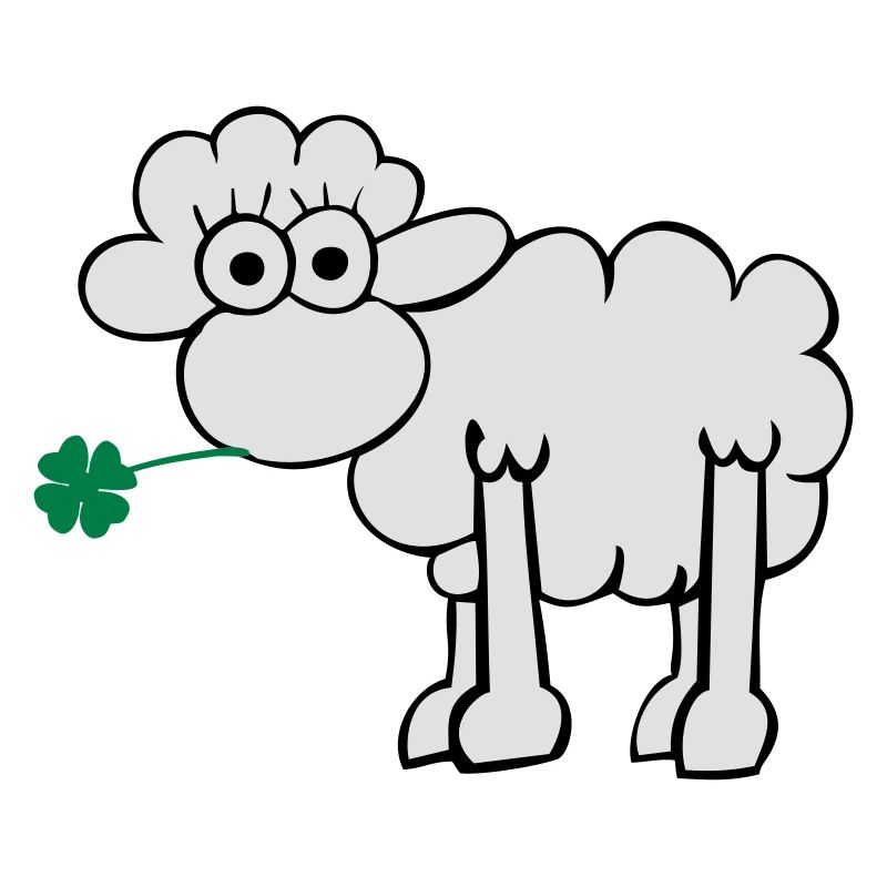 Sheep with clover