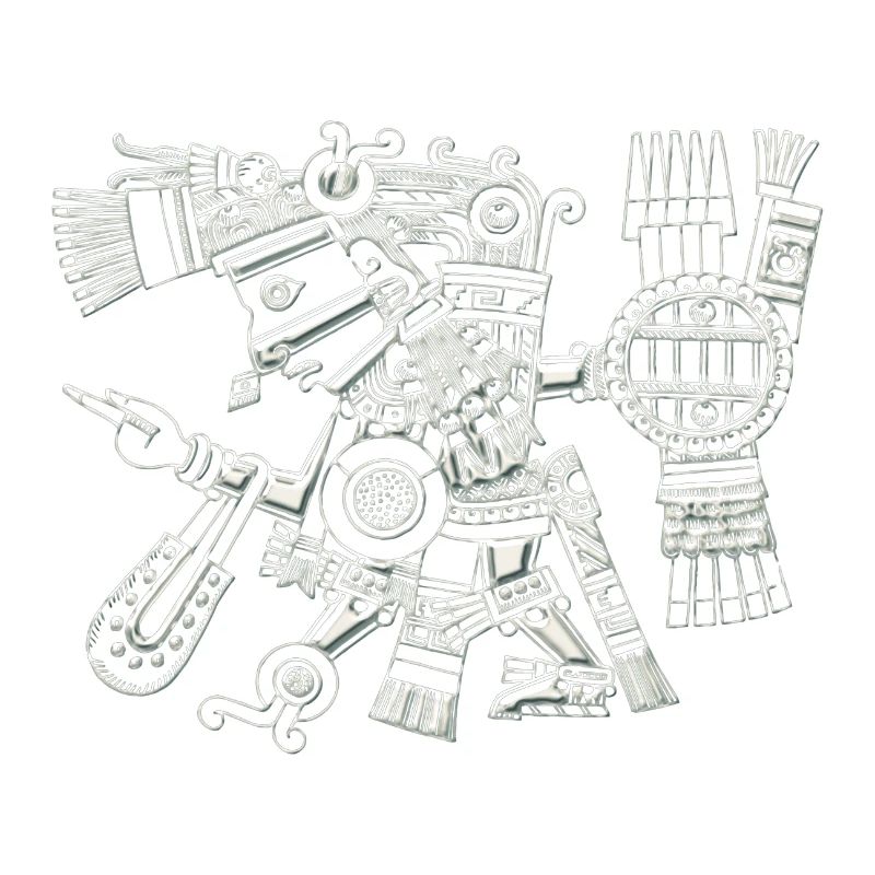 Maya Gott, Mexiko, Krieger, Illustration, Indianer