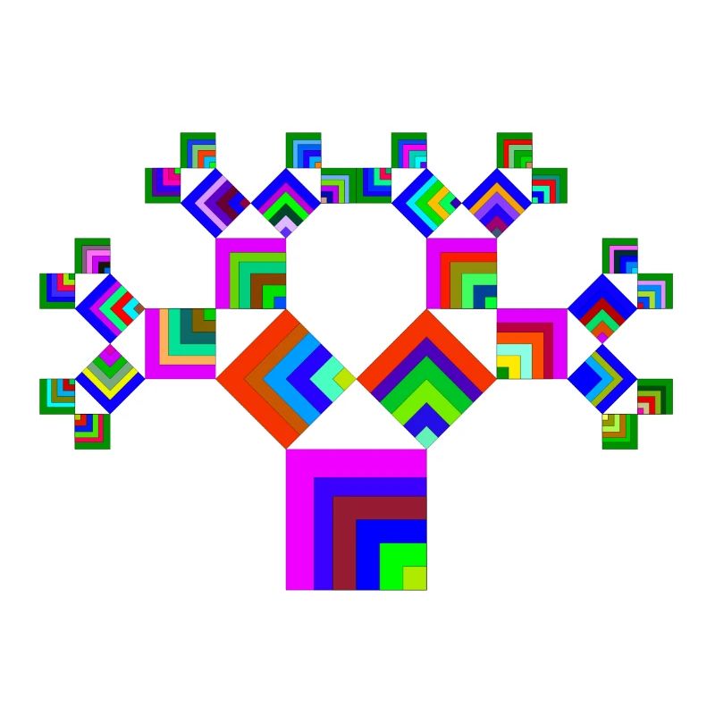 Arbre fractal Pythagore 45 07