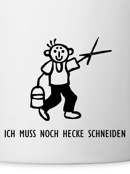 Strichmännchen Hecke schneiden