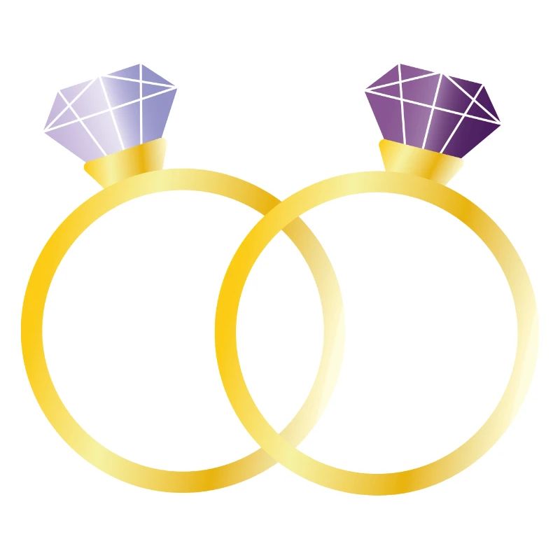 Zwei Ringe mit violetten Diamanten