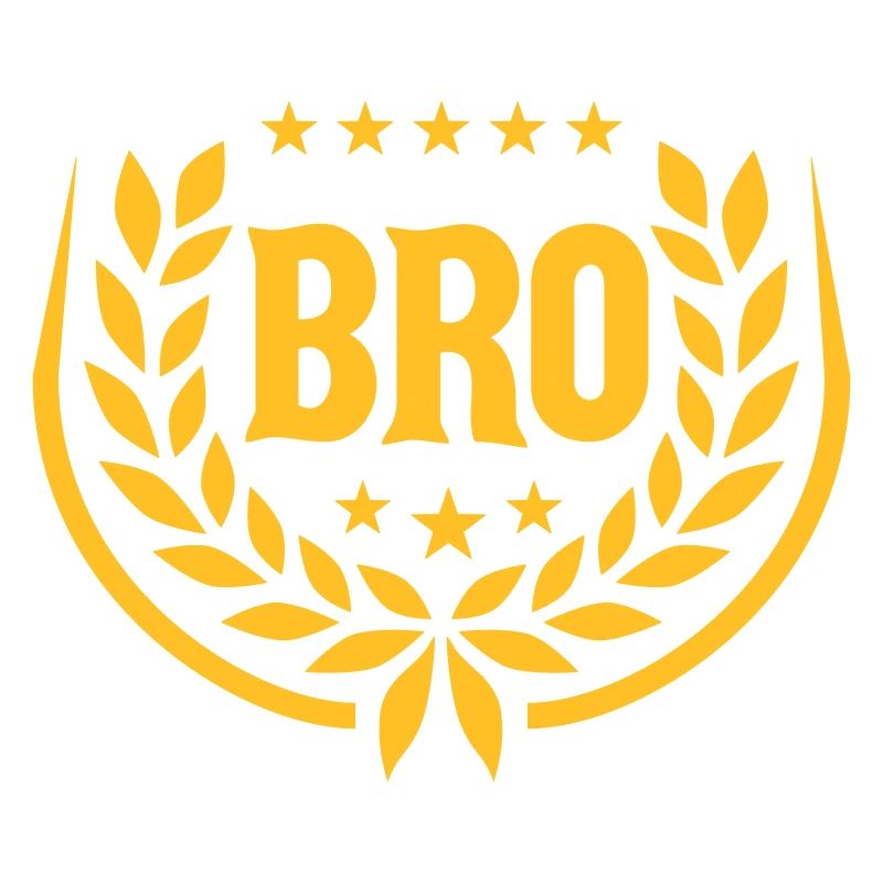 Logo du texte de la couronne de bro laurel