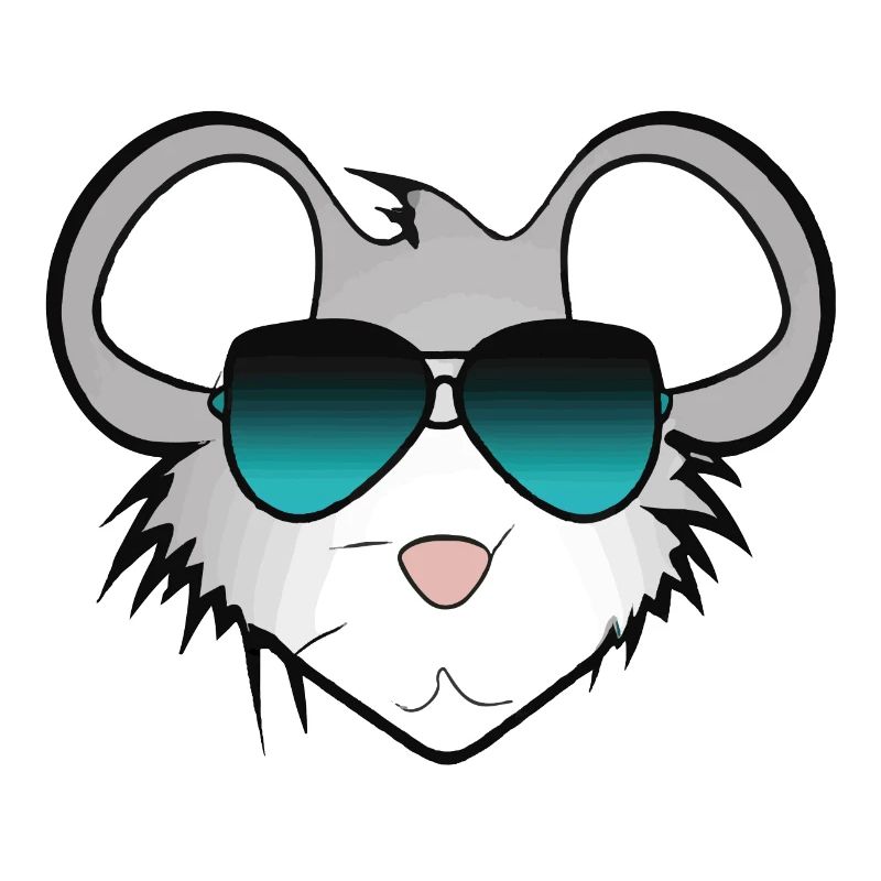 Mouse with Sunglasses Illustration Gift
