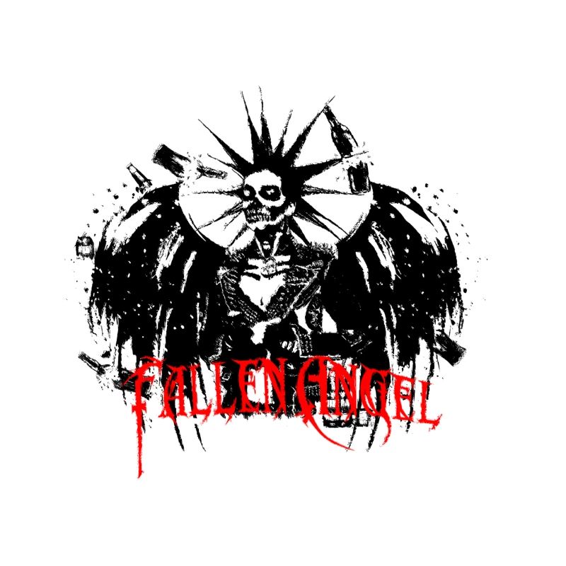 Evil Punk Fallen Angel Graphics Fallen Angel Inscription