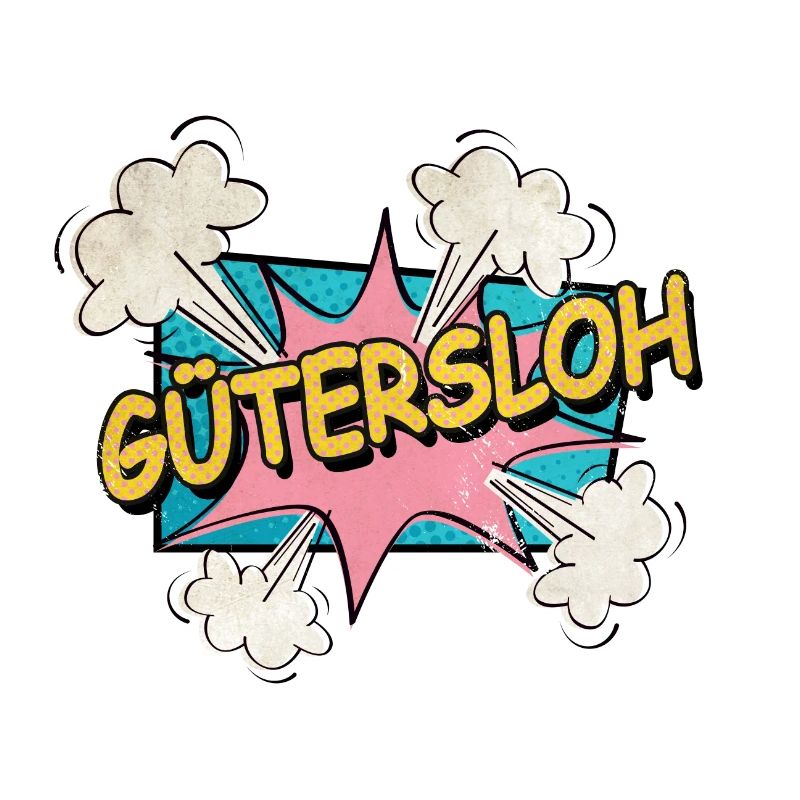 Gütersloh Germany City Font Pop Art Comic