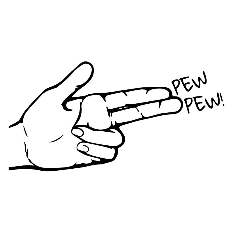 Main comme pistolet PewPew
