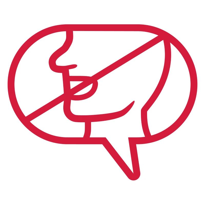 No Communicating Icon Speech Bubble
