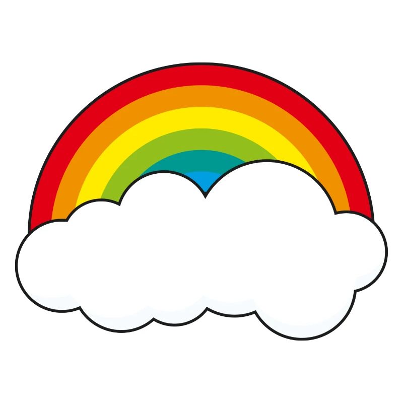Arc-en-ciel avec nuage
