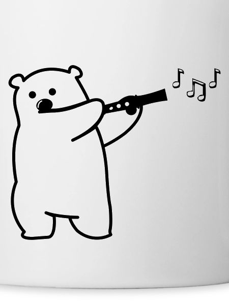 Bear plays flute