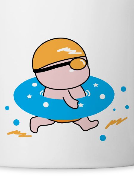 Happy boy enjoy swimming