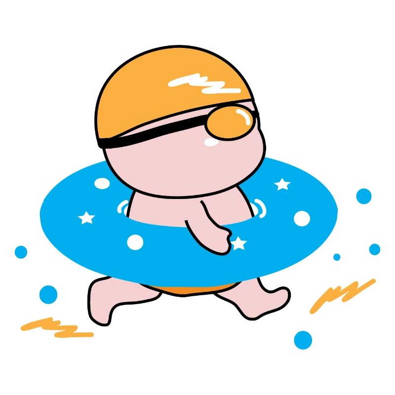 Happy boy enjoy swimming