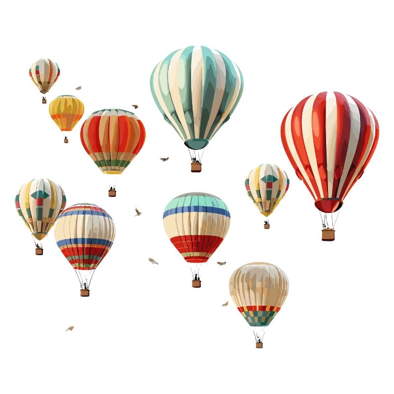 Hot air balloons float up there!