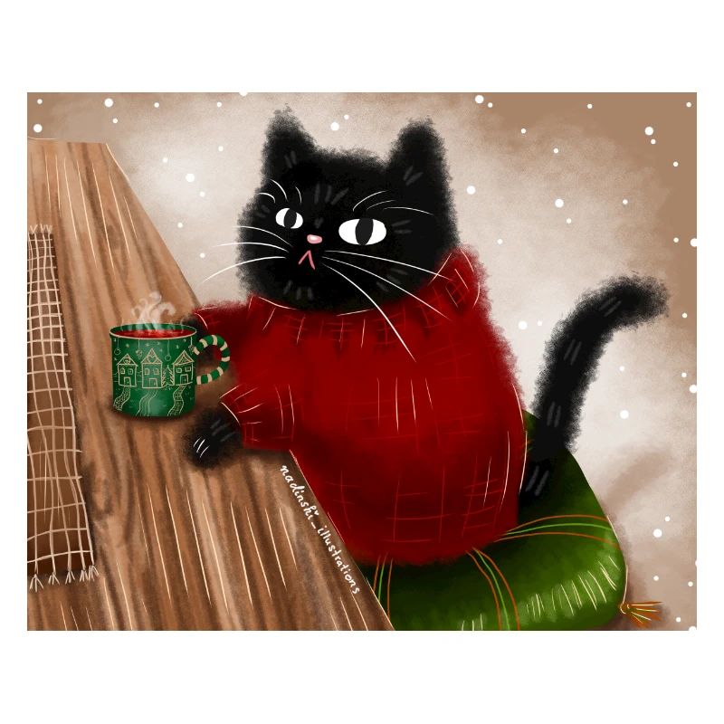 Cat in sweater