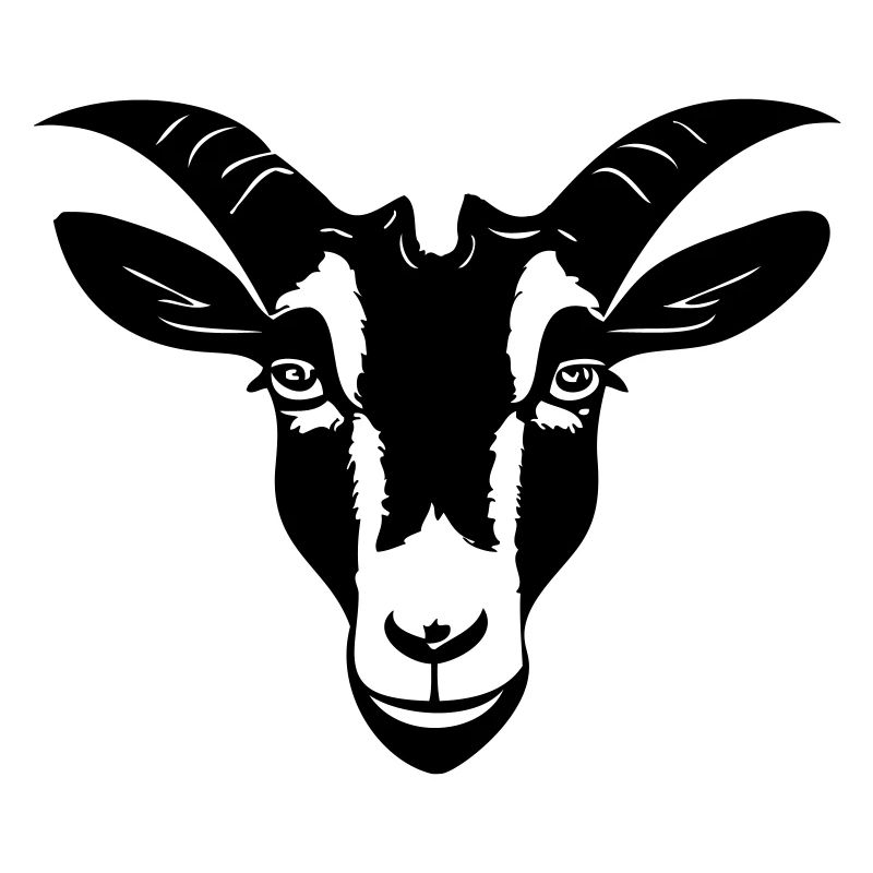 Chèvre dans le Style de dessin animé noir et blanc