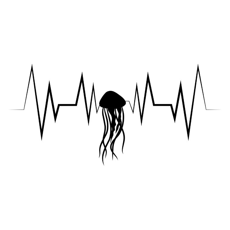 Silhouette de méduse Heartbeat