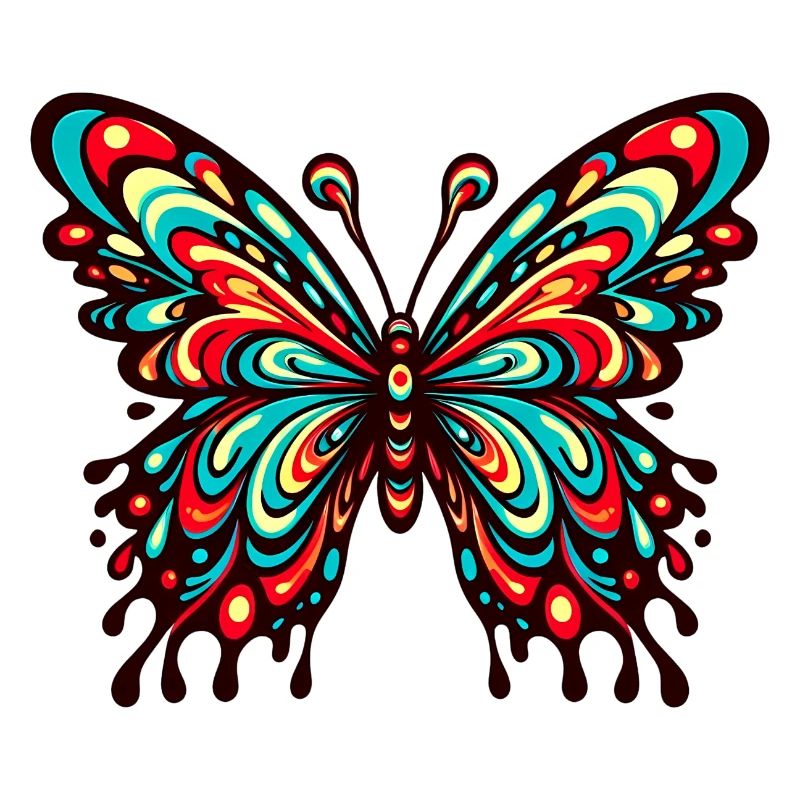 Papillon comique vibrant