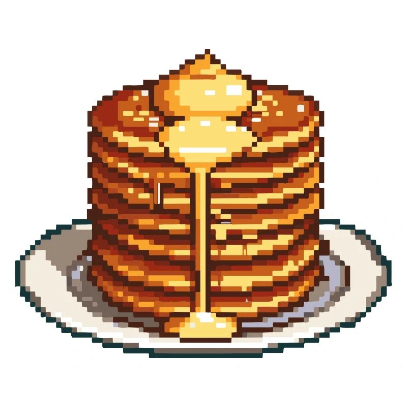 Icône de pixel de crêpe