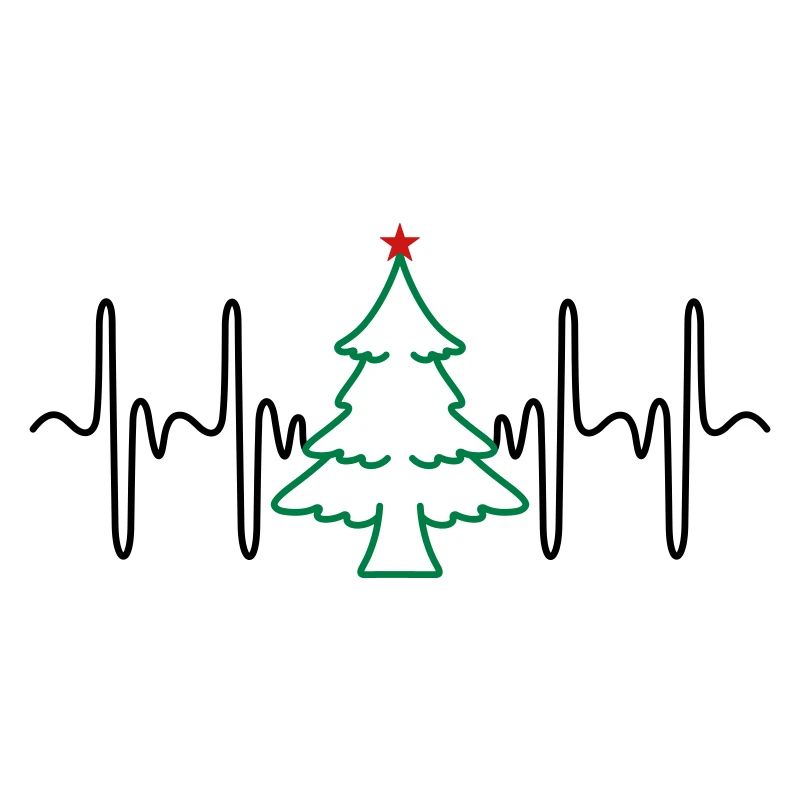 Sapin de Noël Heartbeat (couleurs modifiables)