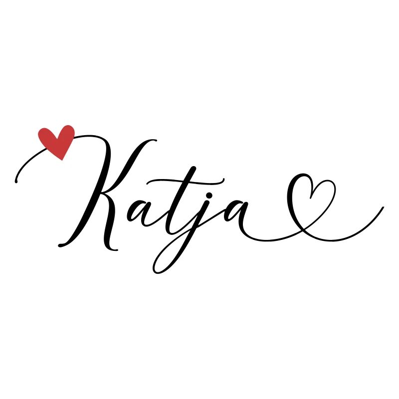Katja Surname First name Calligraphy Heart