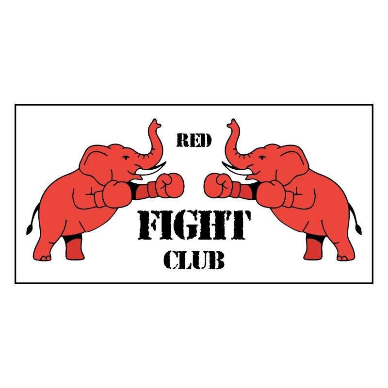 Duel de deux éléphants rouges