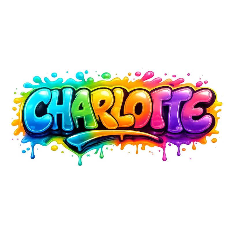 Graffiti  Charlotte Prénom cadeau idéal imprimable