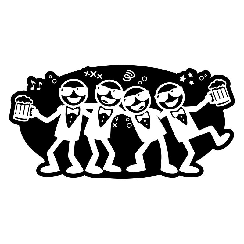 Bräutigam Freunde Gruppe Bier