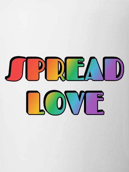 Spread Love Rainbow Typography